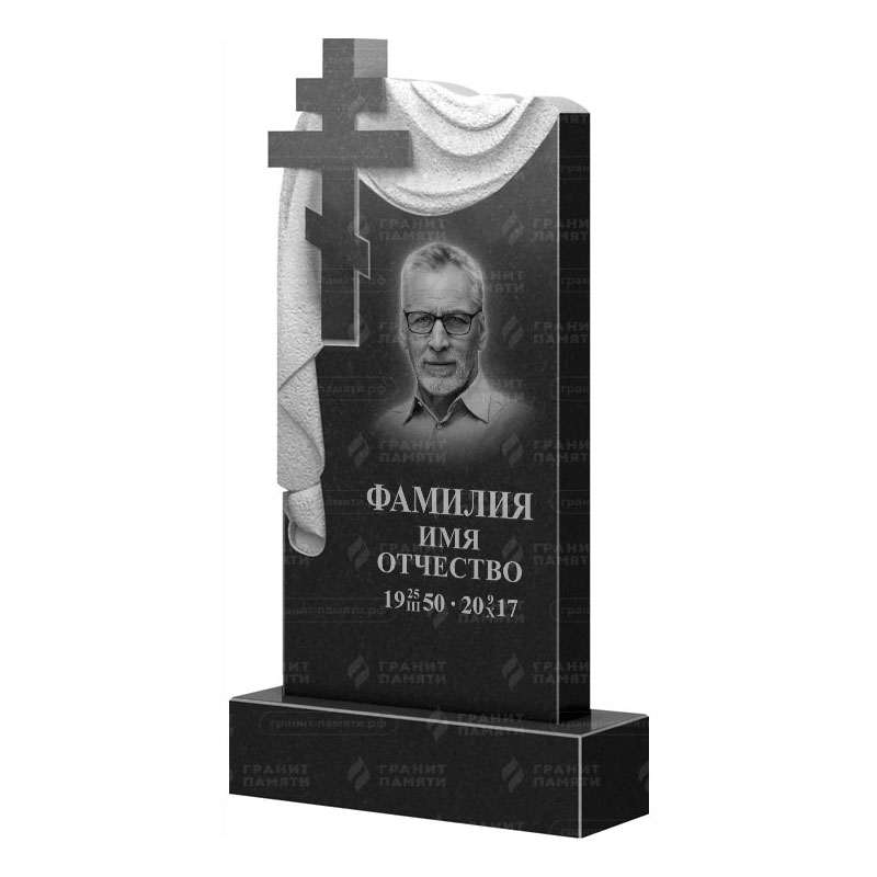 Памятники из гранита с крестом в Бугуруслане | Гранитный памятник ФГ-085