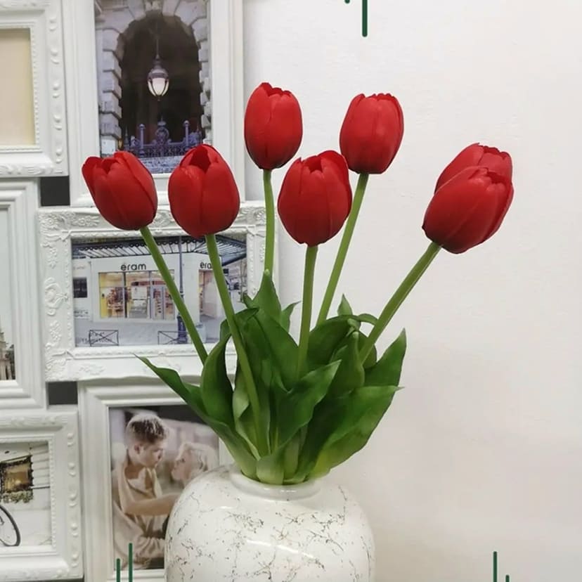 Искусственные цветы в Бугуруслане | Цветы искусственные «Тюльпаны», красные, букет