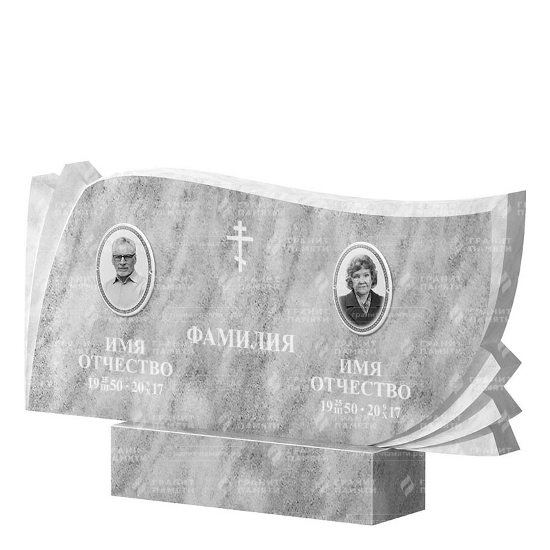 Памятники из мрамора в Бугуруслане | Двойной мраморный памятник ФМ-265