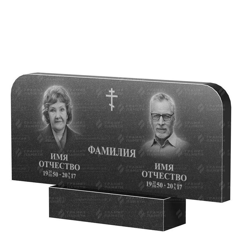 Памятники из гранита двойные в Бугуруслане | Двойной гранитный памятник ФГ-254