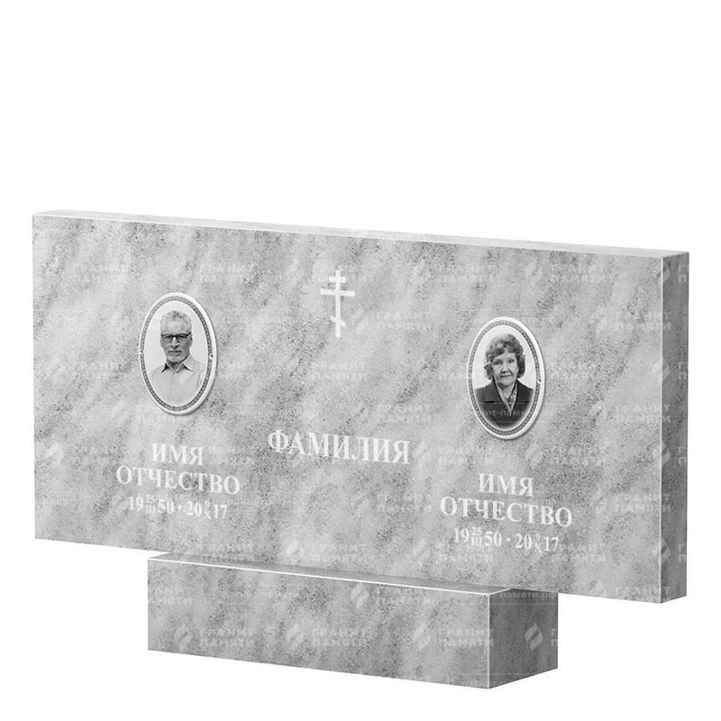 Памятники из мрамора в Бугуруслане | Двойной мраморный памятник, прямой