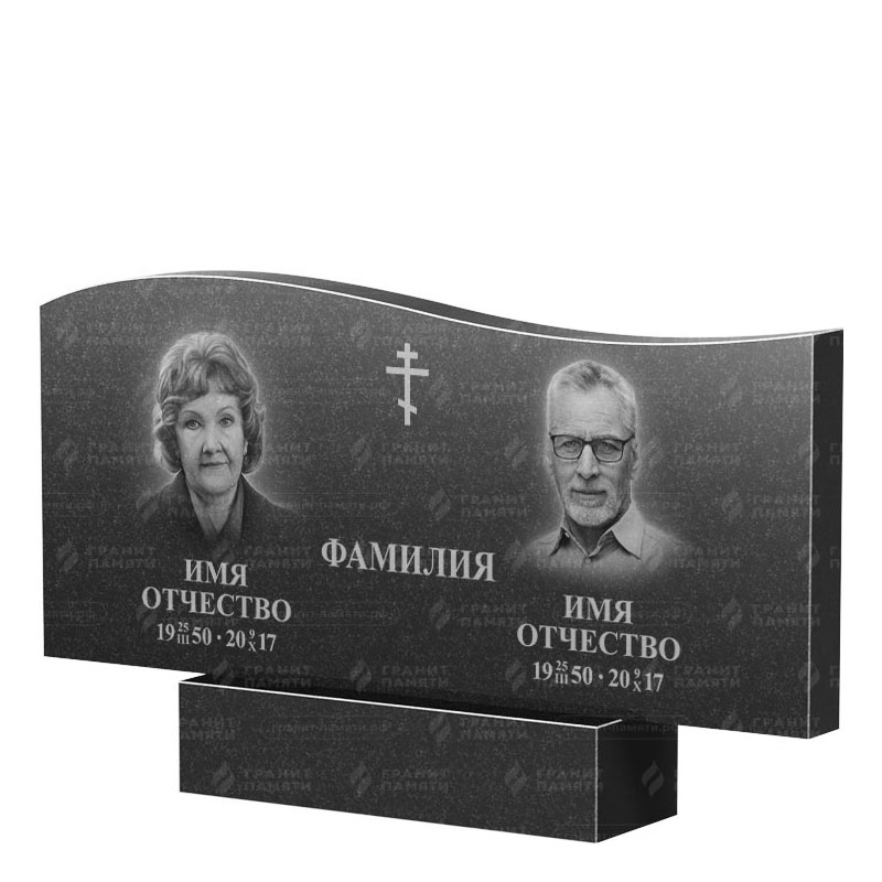 Памятники из гранита двойные в Бугуруслане | Двойной гранитный памятник ФГ-255
