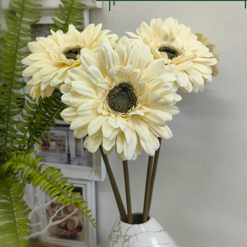 Искусственные цветы в Бугуруслане | Цветок искусственный «Гербера», молочно-персиковая, одиночный