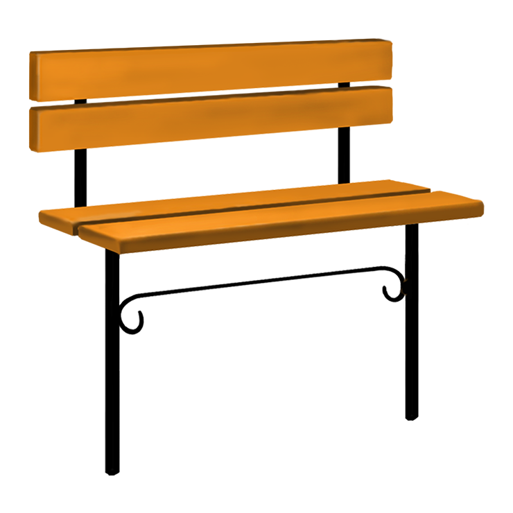 Металлические оградки, столы, скамейки в Бугуруслане | Скамейка №4 со спинкой