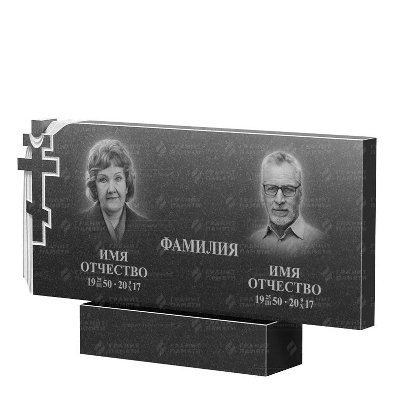 Памятники из гранита двойные в Бугуруслане | Двойной гранитный памятник ФГ-139