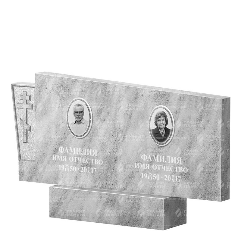Памятники из мрамора в Бугуруслане | Двойной мраморный памятник ФМ-137