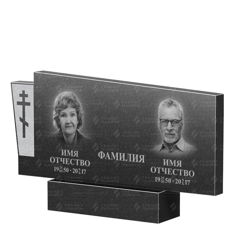 Памятники из гранита двойные в Бугуруслане | Двойной гранитный памятник ФГ-137