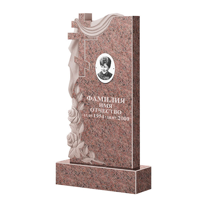 Гранитные памятники в Бугуруслане | Памятник из гранита Розалия Pink ФГЦ-189