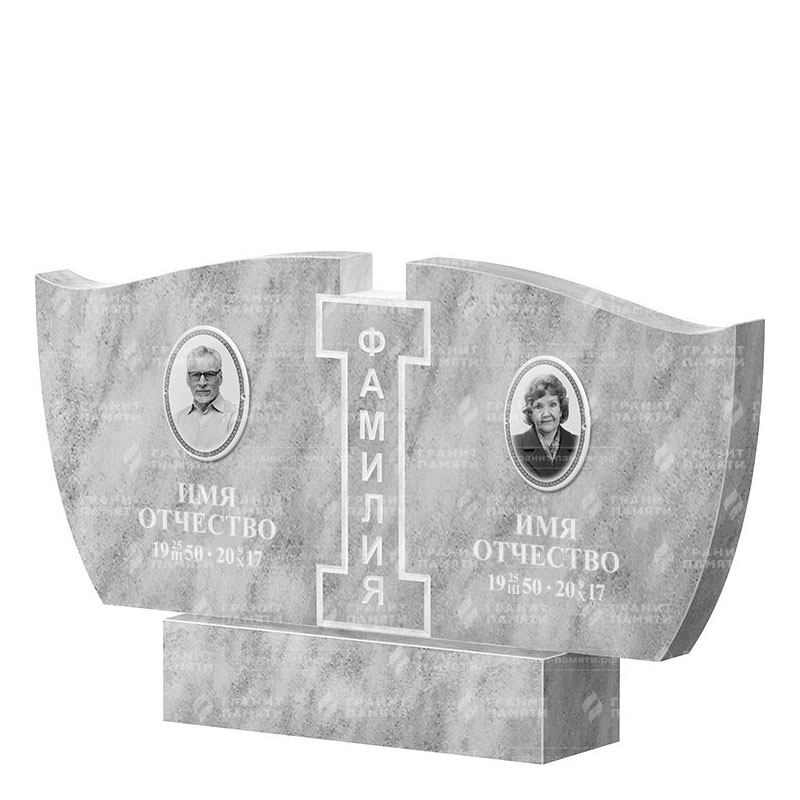 Памятники из мрамора в Бугуруслане | Двойной мраморный памятник ФМ-138