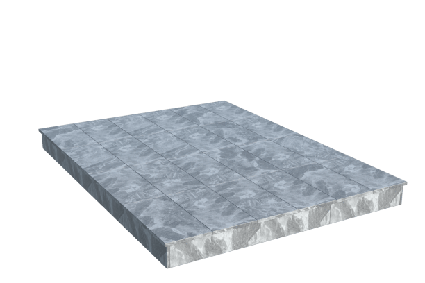 Площадки на могилу в Бугуруслане | Площадка с вертикальной (15 см) мраморной облицовкой