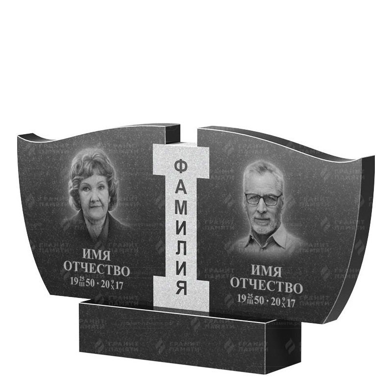 Памятники из гранита двойные в Бугуруслане | Двойной гранитный памятник ФГ-138