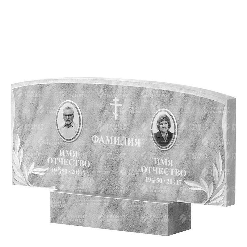 Памятники из мрамора в Бугуруслане | Двойной мраморный памятник ФМ-135