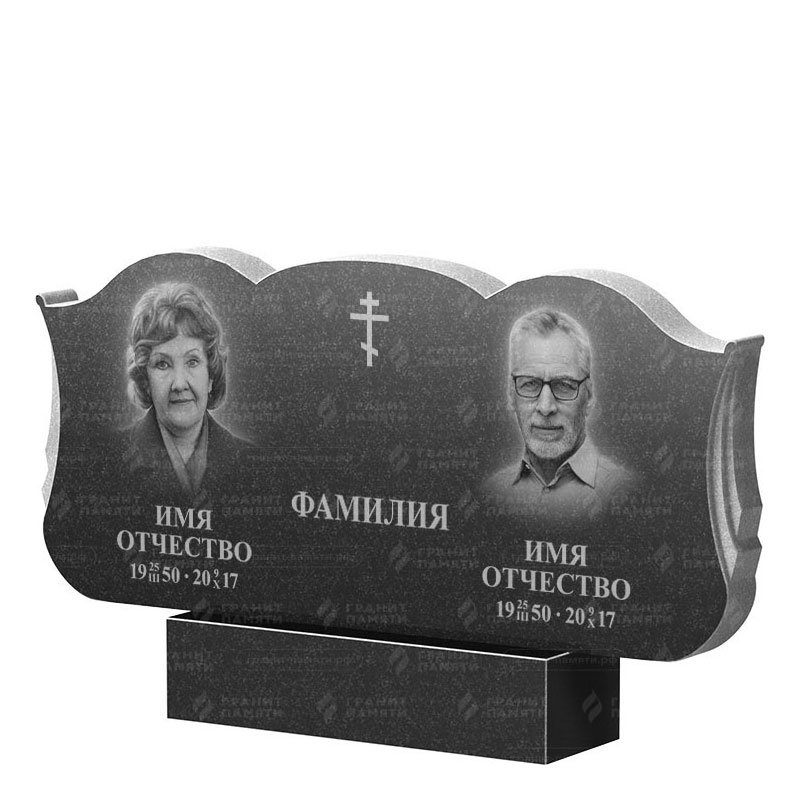 Гранитные памятники в Бугуруслане | Двойной гранитный памятник ФГ-261