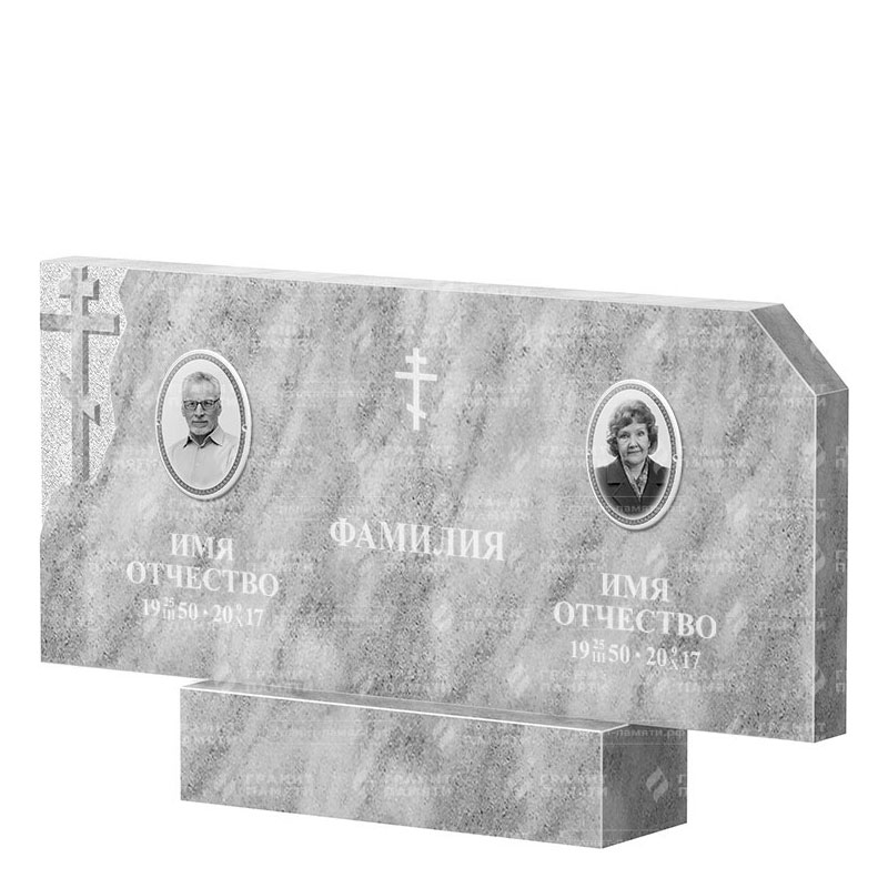 Памятники из мрамора в Бугуруслане | Двойной мраморный памятник ФМ-134