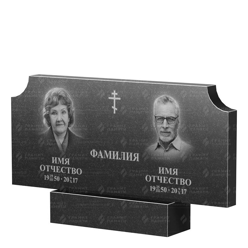 Памятники из гранита двойные в Бугуруслане | Двойной гранитный памятник ФГ-253