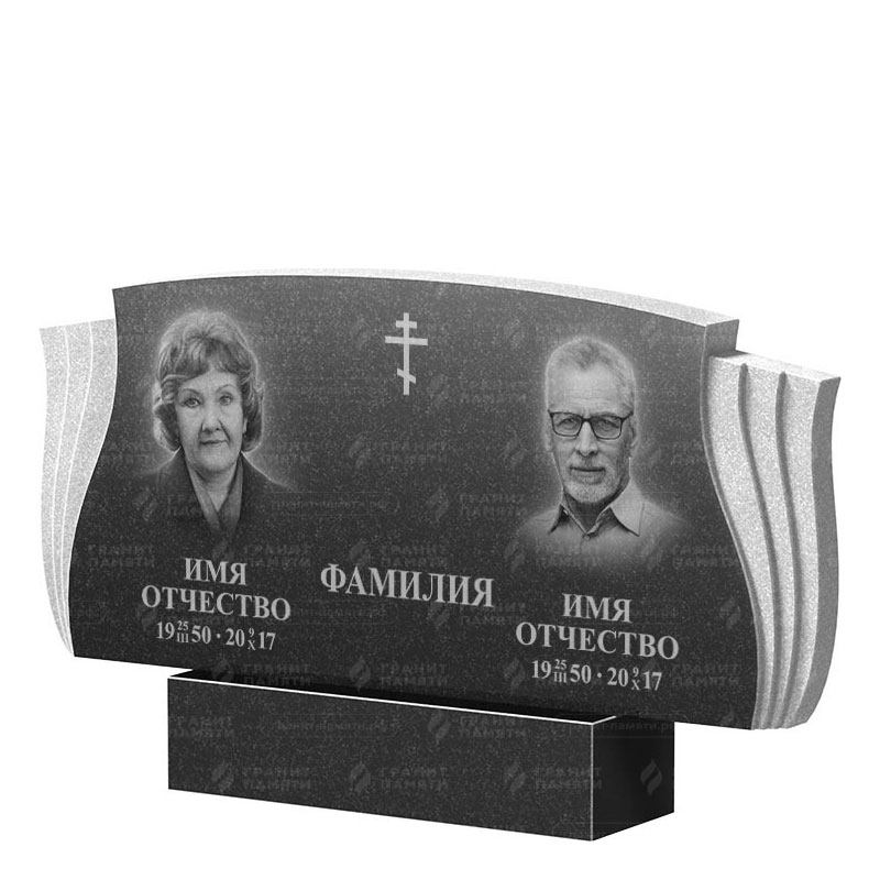 Гранитные памятники в Бугуруслане | Двойной гранитный памятник ФГ-264