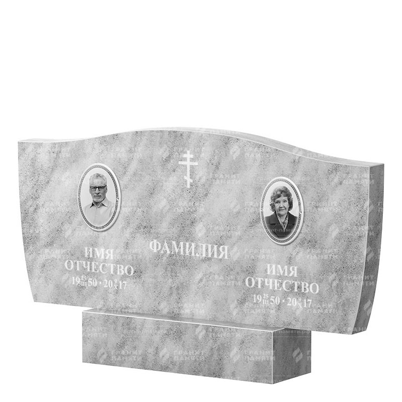 Памятники из мрамора в Бугуруслане | Двойной мраморный памятник ФМ-258