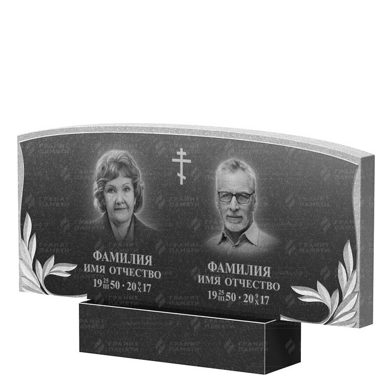 Памятники из гранита двойные в Бугуруслане | Двойной гранитный памятник ФГ-135