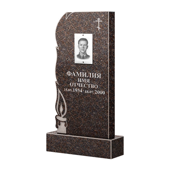 Памятники из цветного гранита в Бугуруслане | Памятник из гранита Карел Brown ФГЦ-106