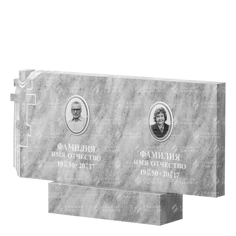 Памятники из мрамора в Бугуруслане | Двойной мраморный памятник ФМ-139
