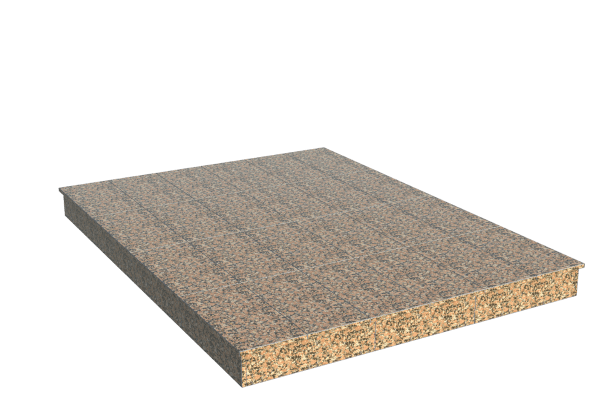 Площадки на могилу в Бугуруслане | Площадка с вертикальной (15 см) облицовкой Южно-султаевским гранитом