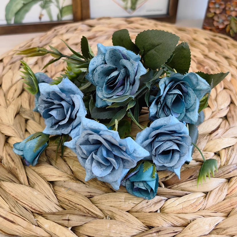 Искусственные цветы в Бугуруслане | Цветы искусственные «Розы», синие, букет