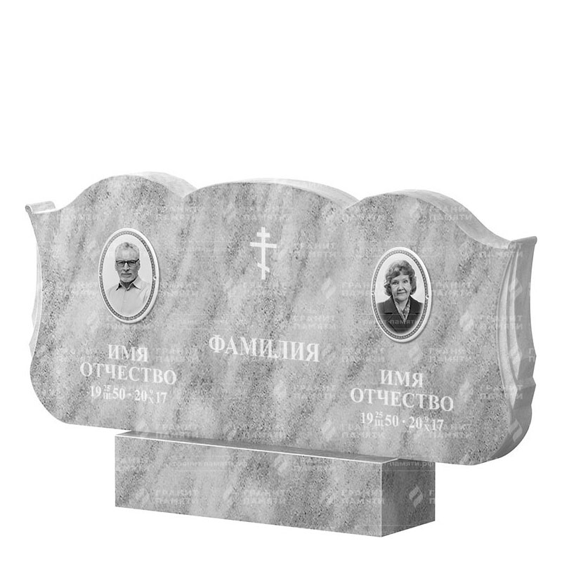 Памятники из мрамора в Бугуруслане | Двойной мраморный памятник ФМ-261