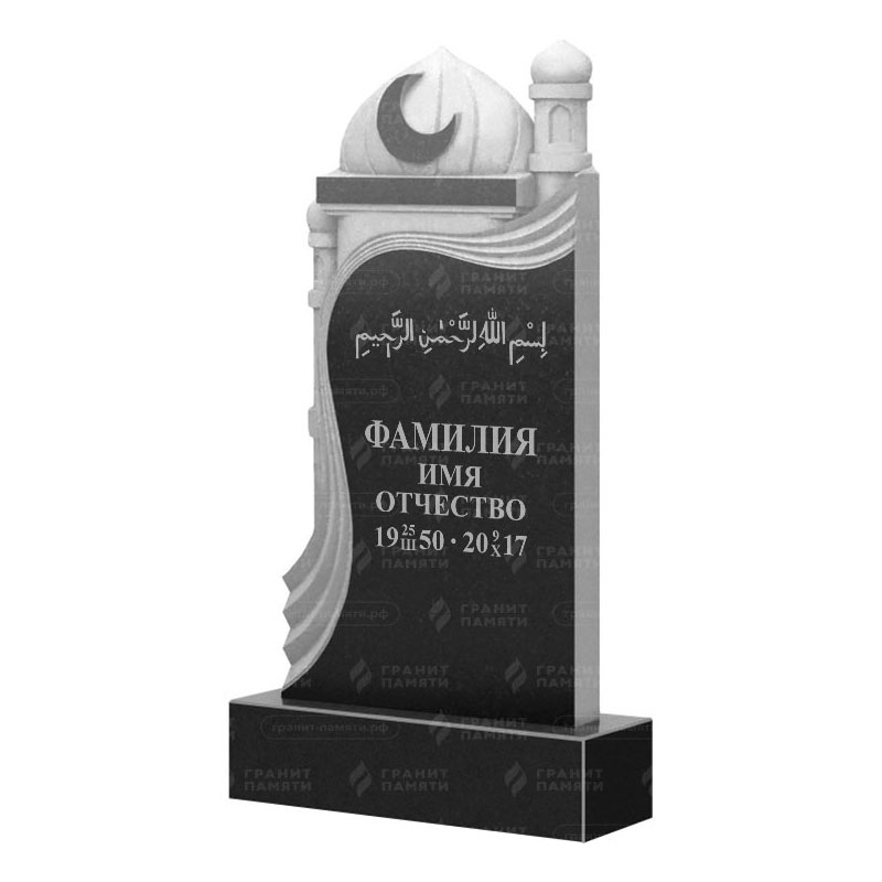 Мусульманские памятники на могилу в Бугуруслане | Гранитный памятник ФГ-228