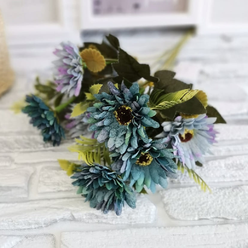 Искусственные цветы в Бугуруслане | Цветы искусственные «Ромашки», фиолетово-голубые, букет