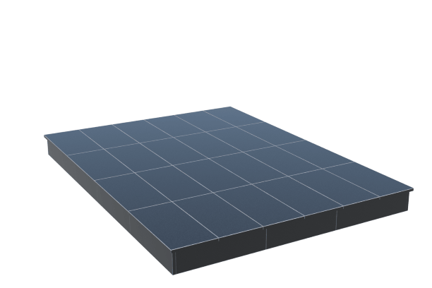 Площадки на могилу в Бугуруслане | Площадка с вертикальной (15 см) облицовкой гранитом Габбро