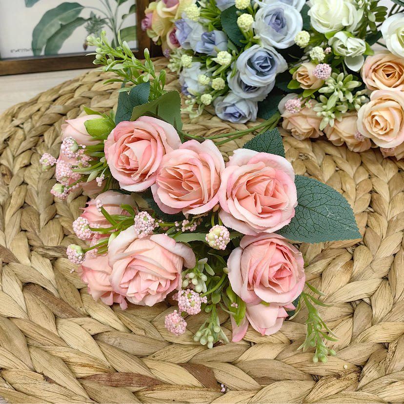 Искусственные цветы в Бугуруслане | Цветы искусственные «Розы», нежно-розовые, букет