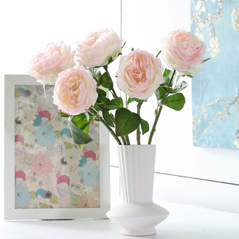 Искусственные цветы в Бугуруслане | Цветок искусственный «Роза пионовидная», молочно-розовая, одиночный