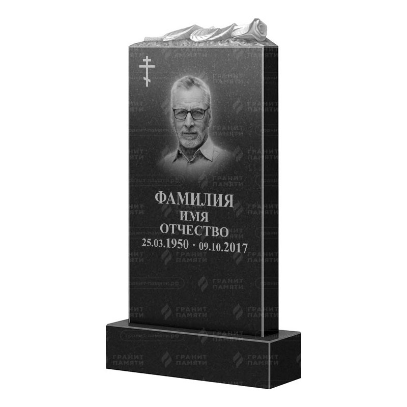 Памятники из гранита с цветами в Бугуруслане | Гранитный памятник ФГ-105