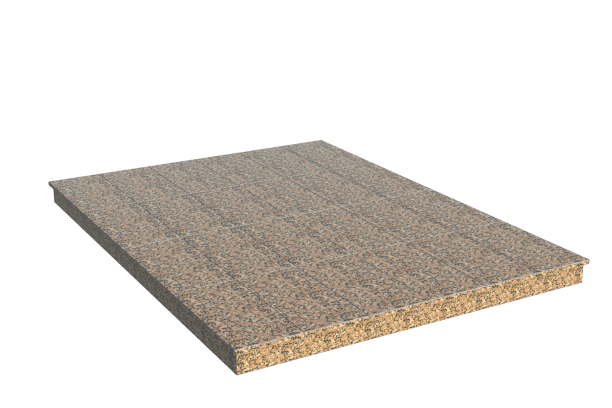 Площадки на могилу в Бугуруслане | Площадка с вертикальной (10 см) облицовкой Южно-султаевским гранитом