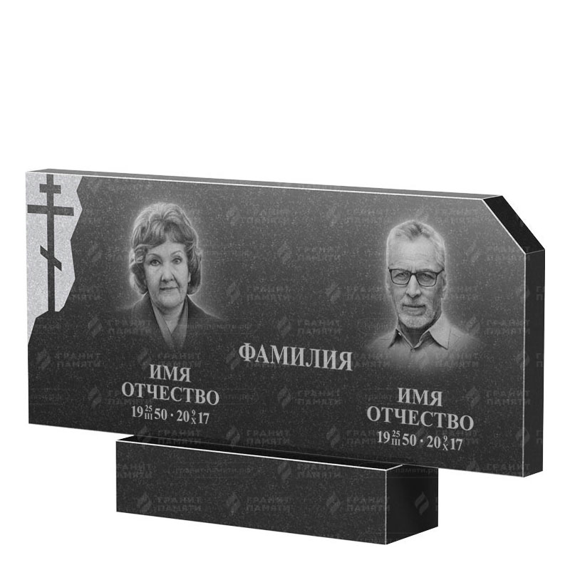 Памятники из гранита двойные в Бугуруслане | Двойной гранитный памятник ФГ-134