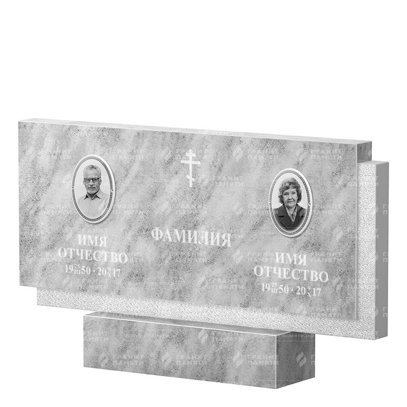 Памятники из мрамора в Бугуруслане | Двойной мраморный памятник ФМ-132